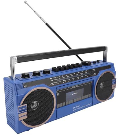 TsoLay Portable Bluetooth Boombox, Portable Cassette Player Boombox with AM/FM/SW Bands, Retro Cassette Player, USB and SD Card Connection, Clear Sound Quality for Family Gathering and Travel
