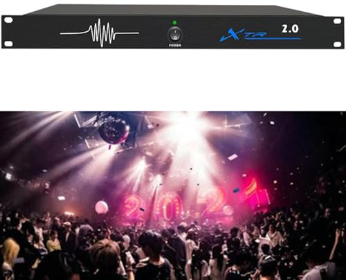 ExoticaBlend Professioneller Rückkopplungsunterdrücker, Mikrofon-Anti-Heulen, Frequenz-Shifter, automatisches Anti-Heulen, KTV-Mikrofoneffektor, für Musikräume,Blue-6in6out