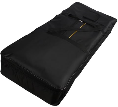 Leichte, wasserdichte Tasche for elektronische Keyboards aus Oxford-Stoff mit 61 Tasten, schwarz, staubdicht, Aufbewahrungskoffer, tragbar, Klavierabdeckung, verstellbar