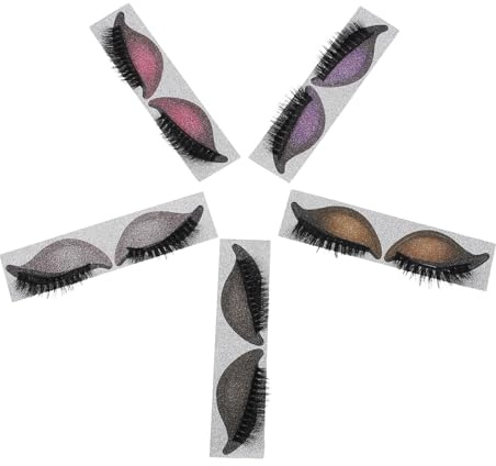 NIYANGLE Set di 5 Paia di Adesivi per Ciglia Finte in Pvc Resistenti al Sudore con Design Compatto, Comodi da Indossare, per Trucco Occhi a Feste e Uscite Prolungate