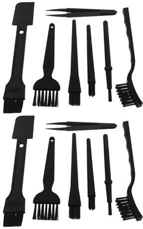 DECORNIJIA Kit di Pulizia Tastiera Antistatico 14 Pezzi in Nylon Spazzole per PC Laptop e Dispositivi Elettronici Set Portatile per Pulizia Dettagliata in Ufficio e Viaggio