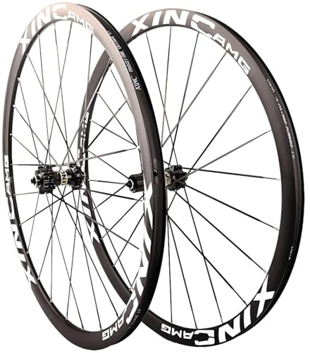 KUNYOS 30MM, Rennrad-Laufradsatz Scheibenbremse Aluminium-Laufräder 700C Vorne Und Hinten QR 100Mm/135Mm 24-Loch Naben Für 7-12 Gänge Kassette