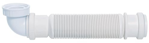 Wirquin 30723637 Siphon d'évier Senzo gain de place ⌀40 mm, blanc