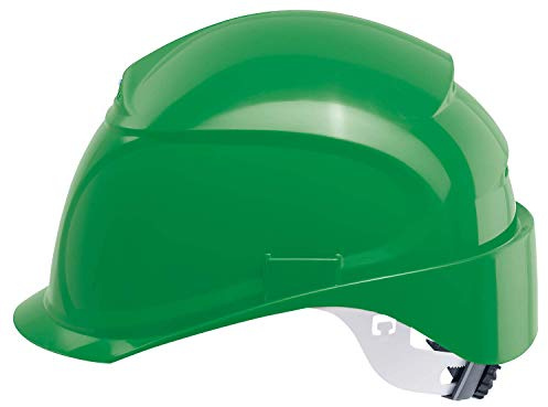 Uvex Airwing B-S-WR Belüfteter Bauhelm mit Drehrad - Kurzer Schirm - Grün