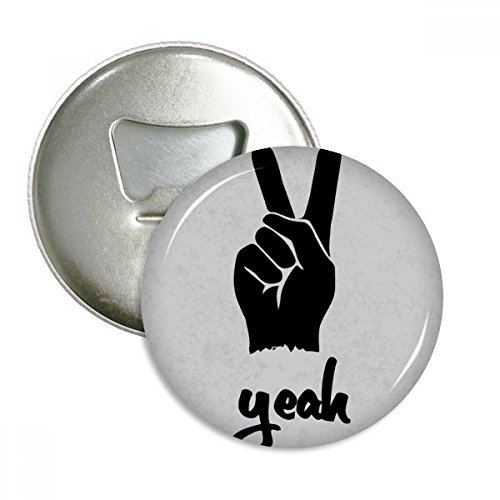 Tijeras Silhouette personalizado Gesture redondo abrebotellas nevera imán insignia botón 3pcs regalo