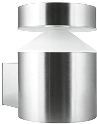 LEDVANCE Fassadenleuchte LED: für Wand, OUTDOOR FACADE POLE, 6 W, 220…240 V, Ausstrahlungswinkel: 160, Warm White, 3000 K, Gehäusematerial: Edelstahl, IP44, 1-er-Pack