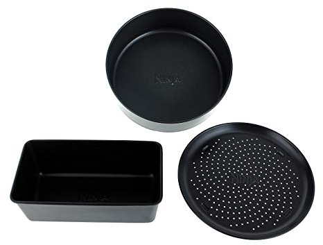 Ninja 4380J300EUUK Foodi 3-teiliges antihaftbeschichtetes Backformen-Set Bakeware, Keramikbeschichtet, Schwarz