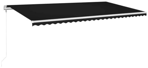 vidaXL Markise Automatisch mit LED Windsensor Gelenkarmmarkise Sonnenmarkise Balkonmarkise Sonnenschutz Sichtschutz Terrasse Garten 600x300cm Anthrazit