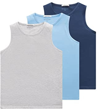 TOM TAILOR Jungen Multipack Tanktops 1033511, Blau, 116-122