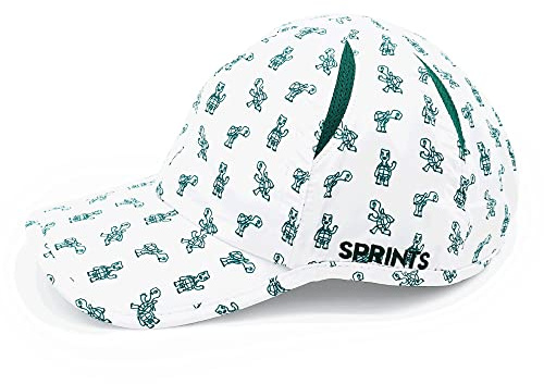 Sprints Race Day Performance Running Cap | The Lightweight, Quick Dry, Sport Hat, One Size, Unisex (Turtles) White