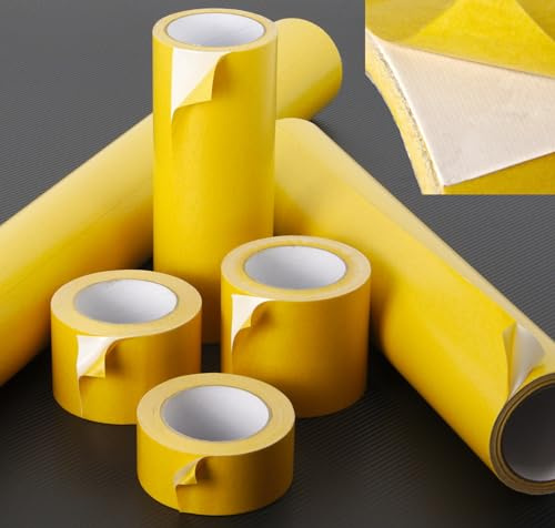 Schlauchland 20m Doppelseitiges Klebeband 100mm Gewebe verstärkt PROTECTOX *** Profi Qualität doppelseitig Teppich PVC *** VIELE GRÖSSEN und LÄNGEN