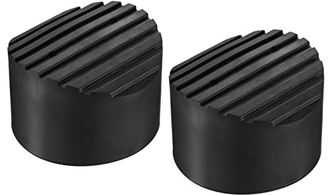 sourcing map 2er Pack Leiter Rutschfest Fußmatte 80mm i.D. Schwarz | Gummi Rund Polster Schutz