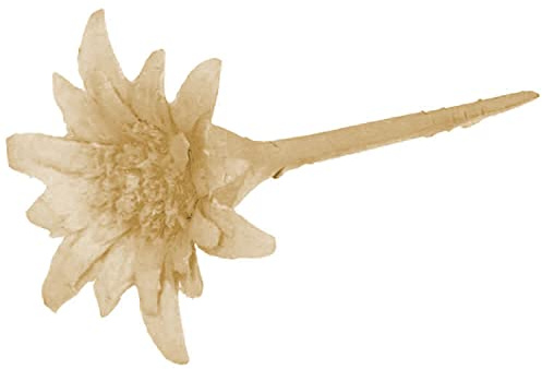 Breiter Holzedelweiss Hutanstecker Trachtenhutschmuck