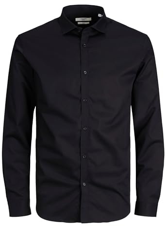 Jack & Jones Plus Dress Shirt Plus Loose Fit Dress Shirt Black EU8XL US6XL Black