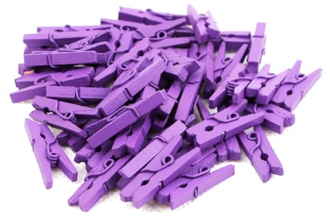 IEEDFJKK Clip de 50 Uds., pinzas bonitas, pinzas coloridas, decoración fiable de pinzas para la ropa, color morado, Púrpura