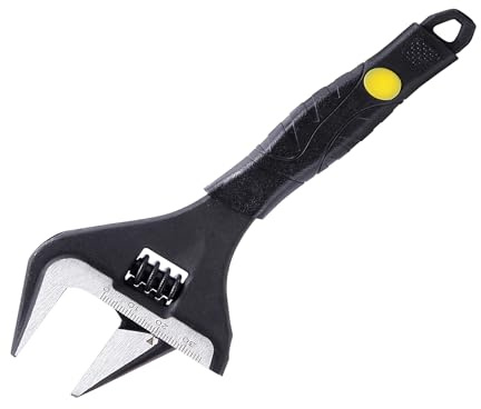 Zeguard 6 inch Adjustable Spanner, 34mm Wide Jaw Opening Adjustable Wrench, 165mm Plumbing Tools Set for Plumbers