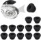 PHATRIP Pack of 12 Rubber Grommet Guides Rubber Feet Rust Rubber Feet Protective Rubber Grommet Guides for RV Cookers Compatible with Dometic, Smev and Thetford 5mm Rods