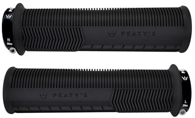 Peaty's Monarch Grips Fahrradgriffe - Pilz Fahrrad Lenkergriffe, Fahrradgriffe Ergonomisch für Komfort, Fahrrad und MTB Griffe, Fahrradlenker Griffe für Mountainbike, Scooter - Dick 32-34 mm, Schwarz