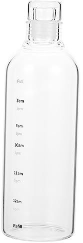 Yardwe Große Wasserflasche Mit Zeitmarkierung Tragbare Trinkflasche Für Sport Und Outdoor Auslaufsicher Und Transparent Für Saft Tee Und Getränke