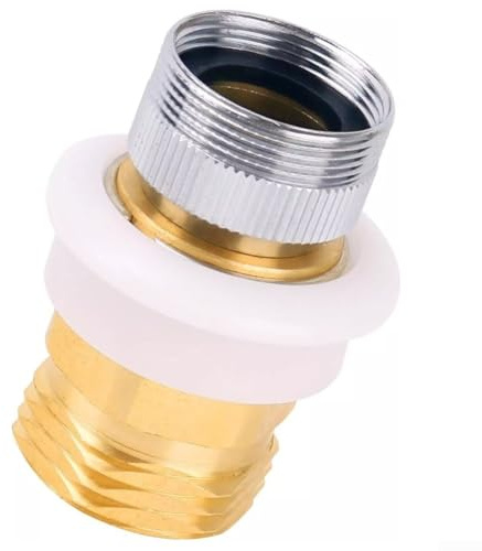 Eawfgtuw Adaptador versátil para grifo de lavavajillas, interfaz de conexión a presión para fregadero de cocina, baño, lavadero, no requiere herramientas, latón cromado