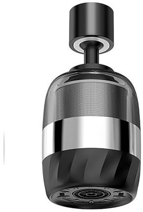 Wasserfilter Trinkwasser, Wasserfilter Wasserhahn Water Filter entfernt Chlor, Schwermetalle und schlechten Geschmack, Kalkfilter Wasserhahn für Küche Dusche Waschbecken Schwarz