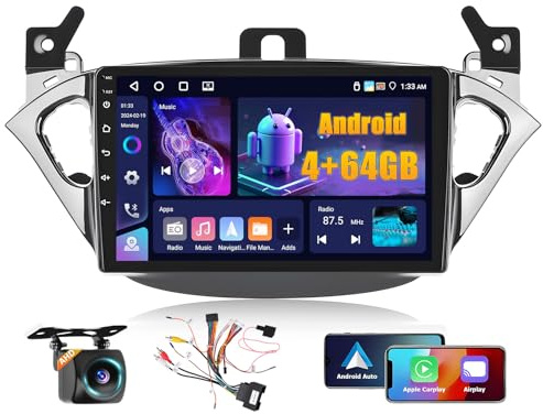Fuluku 4+64G 9''Autoradio per Opel Corsa/2015-2019/Opel Adam 2013-2016