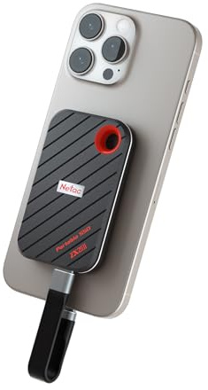 Netac ZX20 II 1TB Portable SSD NVMe Externe Festplatte, USB 3.2-C, Lesegeschwindigkeit bis zu 2000MB/s, Externe Solid State Laufwerke (magnetisches Design, stoß- und fallfest)