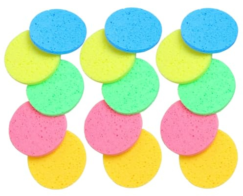 CANIGHT 30 Stück Gesichtswaschschwämme Aus Zellstoffbaumwolle Zum Reinigen, Wiederverwendbares Make Up Entferner Pad, Komprimierter Gesichtsschwamm, Gesichtsreinigungsschwämme,