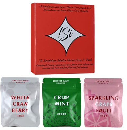 3 Pack of Assorted Flavors (9 Cores) - Non-Electronic Nicotine-Free, Tobacco-Free Refills for Flavored Air Device Smokeless Inhalers, Stop Smoking, Stop Vaping Aid