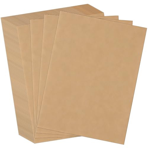 Neehows 100 Sheets 300GSM/110LB Card Stock Paper, 8.27 x 11.7 Inch Thick Kraft Cardstock, Heavy Craft Paper for Invitations, Scrapbooking, Decoration -Brown