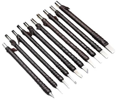 GZHXF Juego de 10 herramientas manuales for tallar piedra de acero de tungsteno, juego de cinceles for tallar piedra, herramienta for tallar madera