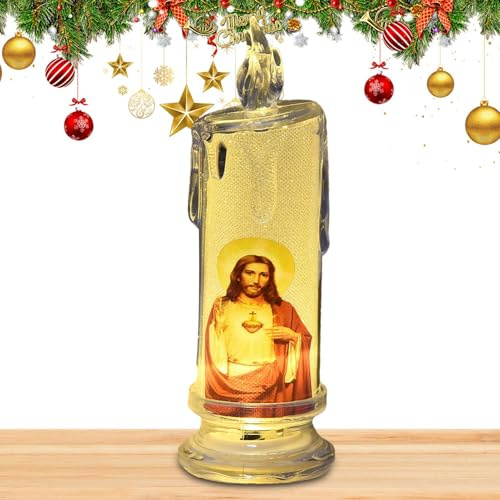 Generico Candela di preghiera devozionale a LED senza fiamma