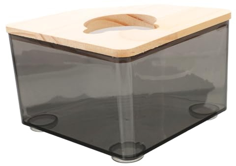 UKCOCO Bac à Sable pour Hamster et Chinchilla Bac de Toilette pour Petits Animaux Design sans Projection Facile à Nettoyer