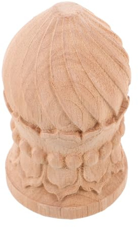 OSALADI Capiteles Decorativos De Madera Remate De Piña De Madera Remate De Newel Tapa Para De Escalera Adorno De De Escalera Extremos De Barra De Cortina Beige