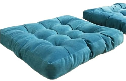 JCXIOC Meditation Cushions Square Thicken Floor Cushion Cotton Linen Thick Meditation Pillow 21x21 Inch Turquoise Dimensions 21.00 x 3.94 Inches