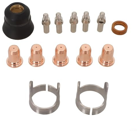 Plasmaschneider-Verbrauchsmaterialien für IPT40, 14-teiliges Plasmadüsen-Schneidspitzen-Elektroden-Set für YESWELDER für CUT für 55DS Pro für CUT für 65DS
