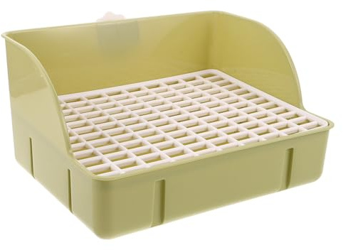 Didiseaon Plastic Rabbit Litter Box Guinea Pig Potty Training Pan for Cage Indoor Bunny Litter Pan Small Animal Cat