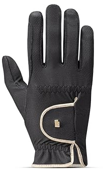Roeckl Sports Lona - Guanti estivi da donna, colore: Nero/Oro 7,5