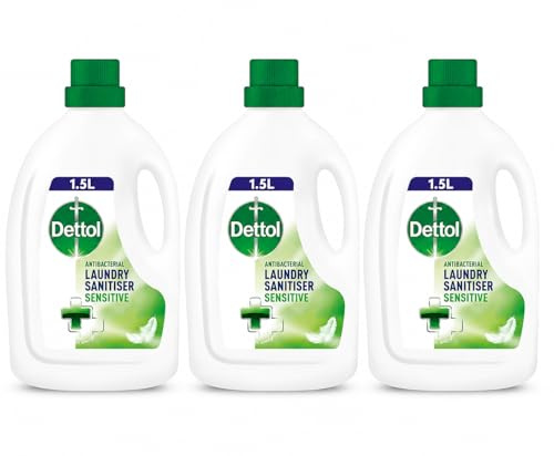 Dettol Sensitive Laundry Cleanser, Antibacterial, Dermatologically Tested 1.5L Pack of 3