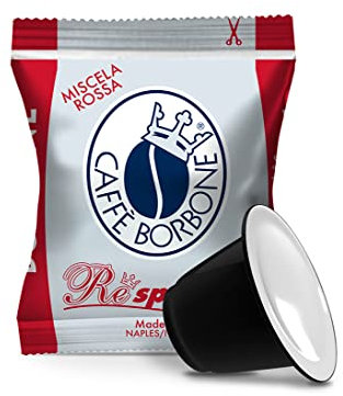 Caffè Borbone Respresso, Mélange Rouge - 50 Capsules - Compatibles avec les machines à café à usage domestique Nespresso®*