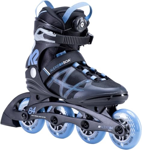 K2 Skates dam ALEXIS 84 BOA Inline Skates, svart blå, 36,5 EU (4 UK)