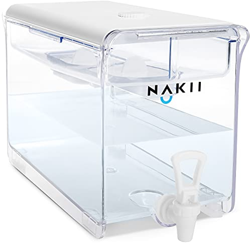 Nakii Dispensador de filtro de agua, XL 18 tazas de agua filtrada, larga vida útil 300 galones
