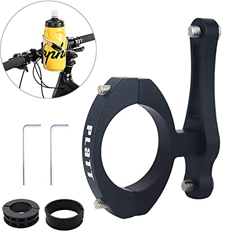PLATT Bike Bottle Cage Mount Aluminium Alloy Bicycle Water Bottle Cage Handlebar/Seatpost Mount for Road Bikes MTB Kids Bike(Black)