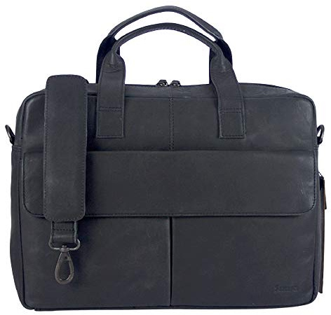 Sunsa Herren Leder Laptop Tasche, 14 Zoll Business Aktentasche. Schwarze große Handtasche Notebooktasche/Laptoptasche. Vintage Umhängetasche als Männer Geschenke