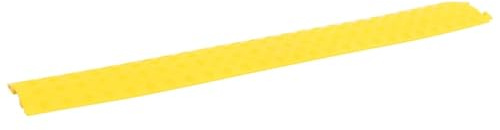 vidaXL 4x Rampas de Protección de Cable Canaleta Pasacables de Suelo Cubierta Protectora Manguera Tubo Tubería Pista Almacén Amarillo 98,5 cm