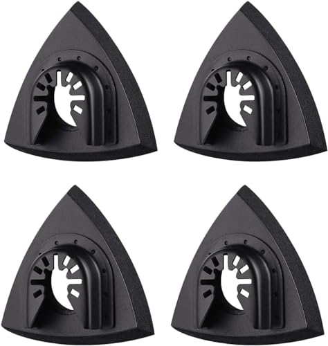 Binnan 4pcs Delta pour Ponçage Accessoires pour Patin de Fixation, Triangle Disques à Poncer Papier