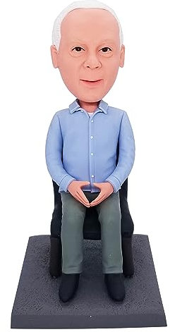 mydedor Wackelkopf-Figur, hochwertiger Polymerton, personalisierbar, handgefertigt, Geschenke für Freund, Vater, Mutter, Chef, Büro, Kollegen