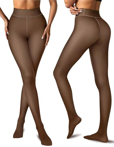 Vertvie fleecefodrade tights kvinnor gren en söm linje varm ren strumpbyxor falska genomskinliga termiska tjocka tights leggings