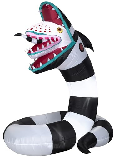 Gemmy 6 Foot Beetlejuice Sandworm Light Up Halloween Inflatable Lawn Decoration