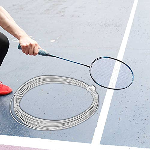Badminton-Saite, 25 Bis 30 Pfund, 10 M, Hochflexible Badminton-Saite mit Elastizität und Stärke, Badminton-Badmitton-Saite, 25 Bis 30 Pfund für Badminton-Training (White)